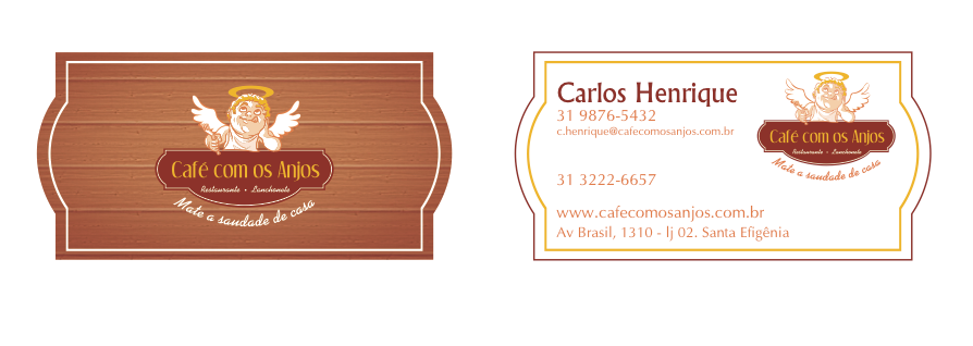 Cartão de Visitas Café com os Anjos by Danilo Aroeira