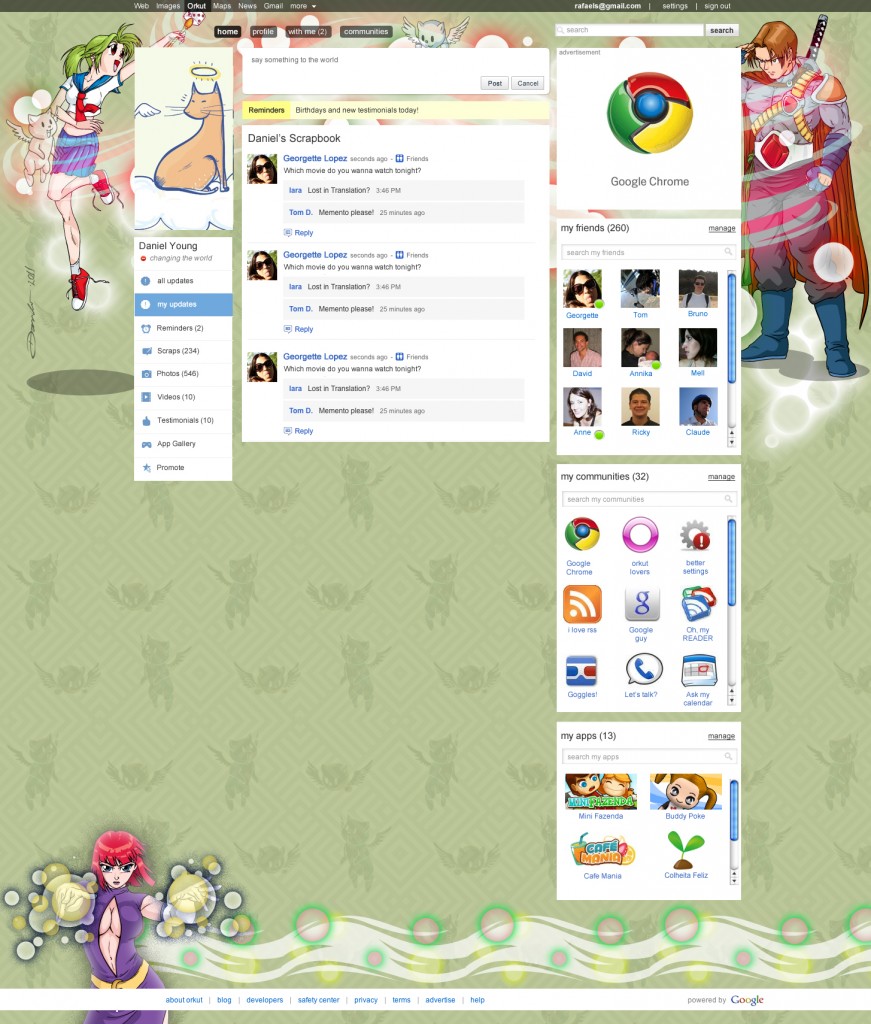 Tema do orkut - Anime - by Danilo Aroeira