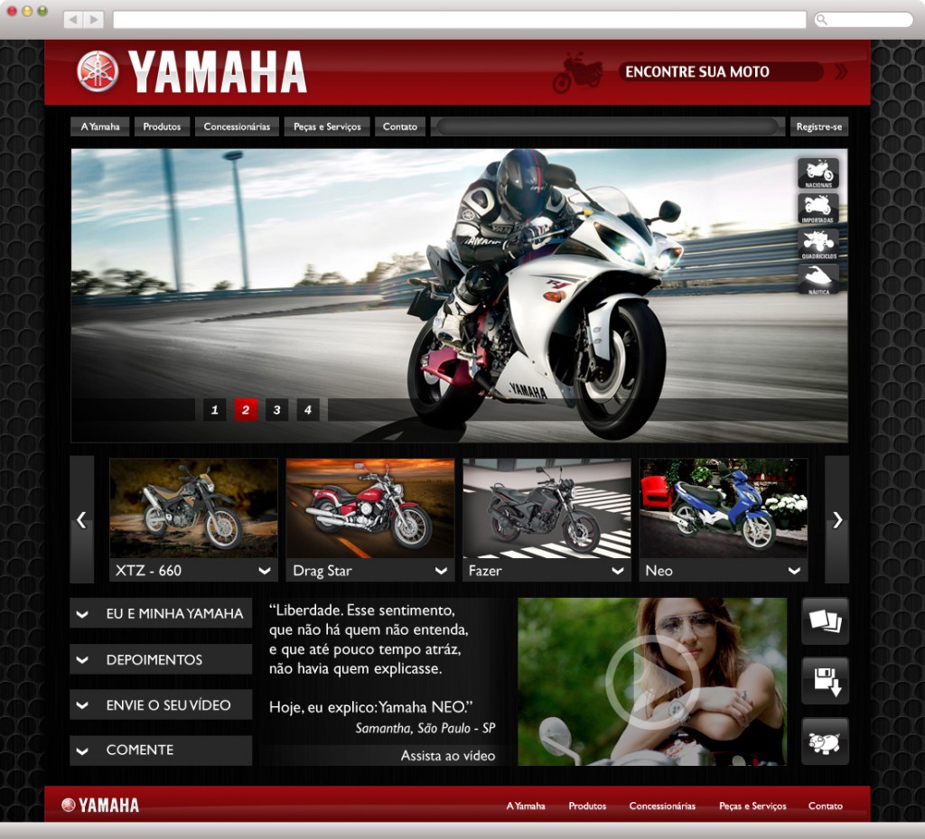 Yamaha - Nova proposta de Layout